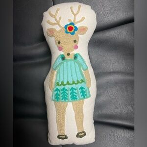 Karma Living Bohemian Decorative Embroidered Doll Reindeer Doe Pillow Plush 11"